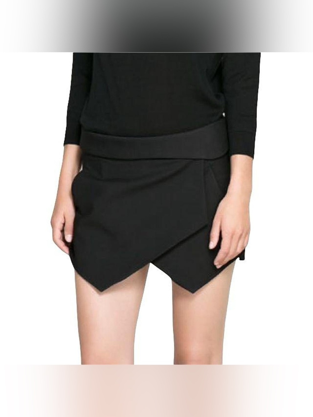 Zara Origami Skort -Black